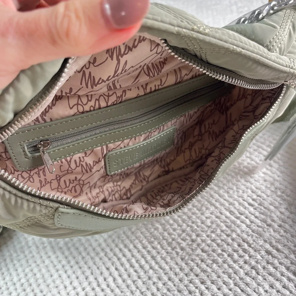Steve Madden BCORY Sage‎ Quilted Nylon Sling Bag Fanny Pack Belt Bag Kids